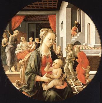 弗拉 菲利普 利比 Madonna and Child with Stories of the Life of St. Anne